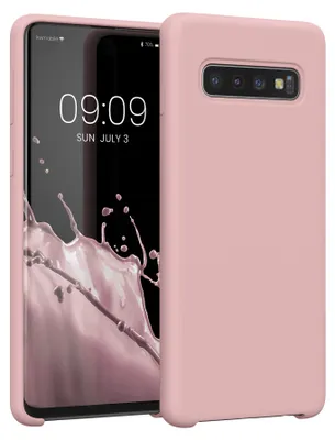 Produktbild von kwmobile Handyhülle für Samsung Galaxy S10 Hülle - Case Silikon - Kabelloses Laden - Schutzhülle Cover in Vintage Pink