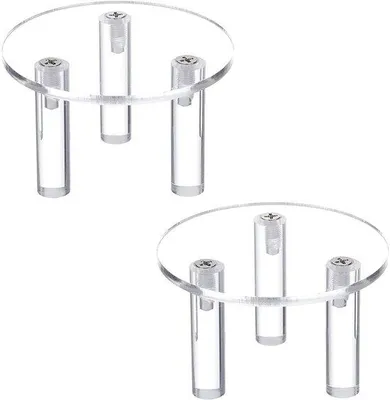 Produktbild von Unyqoos® 2er-Set runde Acrylständer, transparent Ø 80 mm × H 50 mm, aus hochwertigem Acryl – Schmuck- & Sammlerdisplay für Ringe und Sammlerstücke