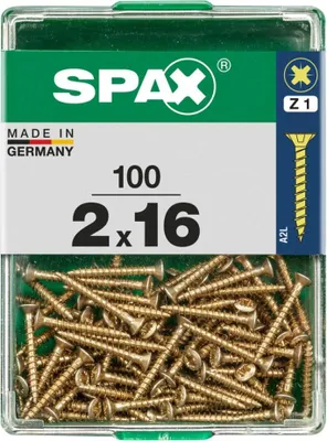Produktbild von Spax Universalschrauben 2.0 x 16 mm PZ 1 - 100 Stk.