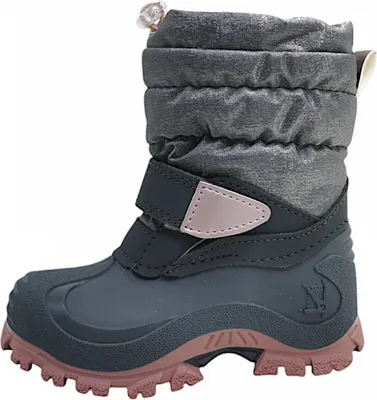 A single child's boot is shown against a white background.