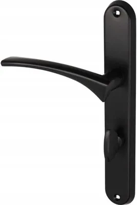 Produktbild von Innentürgriff, Langschild, WC, links, schwarz matt