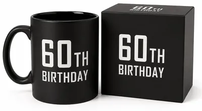 Keramikbecher 625 ml – 60. Geburtstag – Geschenkbox