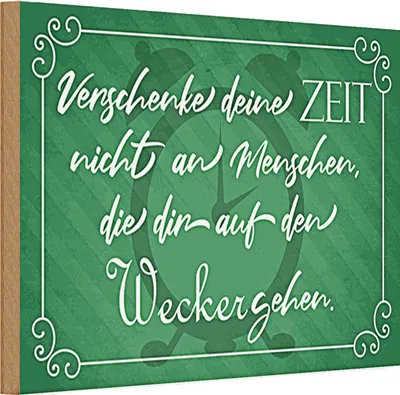 Produktbild von Holzschild Spruch 30x20cm verschenke deine Zeit nicht