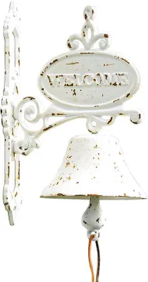 Produktbild von Guss Türglocke Vintage Stil - Rustikale Wandglocke für Innen und Außen