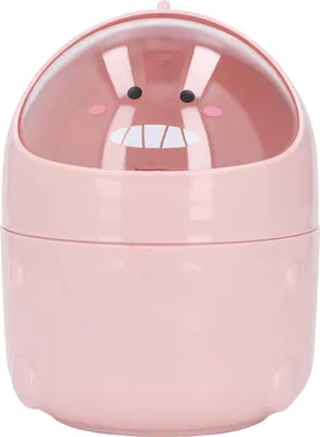 Immagine prodotto di Cestino da tavolo rosa con dinosauro, ampia apertura, rimovibile e antiscivolo – in plastica – per la cameretta dei bambini e l'ufficio