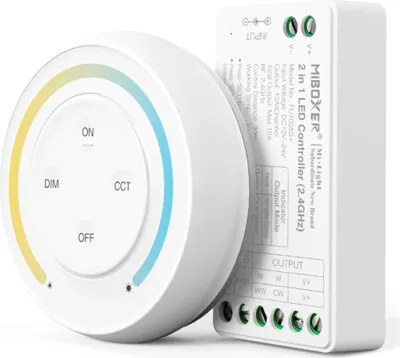 Produktbild von MiBoxer LED 2in1 SET (Controller + Fernbedienung) 2.4G 12/24V "12A" | FUT035SA+ | Single Color / Dual White