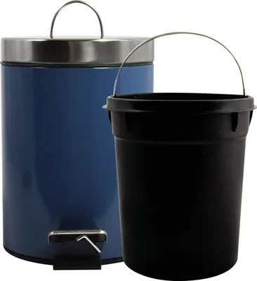 Produktbild von MSV Treteimer fur Bad/Toilette - marineblau - 3 Liter - 17 x 25 cm