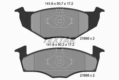 Produktbild von Textar Bremsbeläge vorne für Seat Arosa Skoda Fabia VW Fox Lupo Polo 1,0-1,9