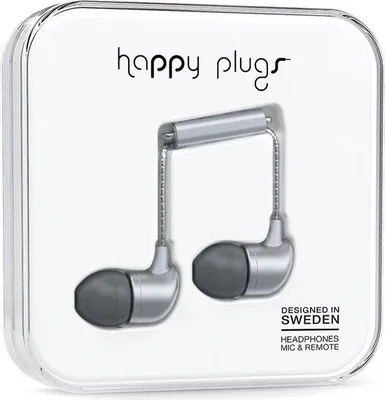 Produktbild von Happy Plugs In-Ear, Kabelgebunden, 20 - 20000 Hz, Kopfhörer, Grau