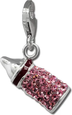 Image de SilberDream Charm tétine zirconia rose Pendentif à breloques 925 argent D2GSC555A