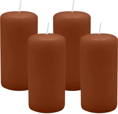 Produktbild von 4er Set Adventskranzkerzen Haselnuss Ø 50 x 100 mm