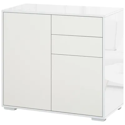 Productafbeelding van Keukenbuffet, 79 x 36 x 74 cm, melaminehout, draagvermogen 50 kg, verstelbaar legplank, 2 deuren en 2 lades