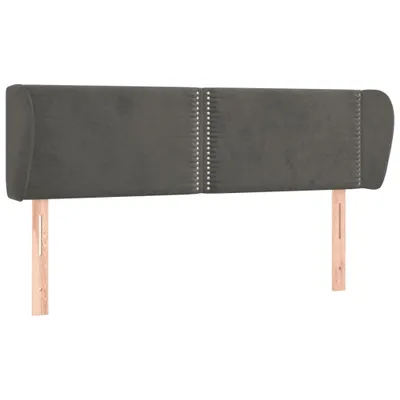 Produktbild von vidaXL Kopfteil mit Ohren Dunkelgrau 147x23x78/88 cm Samt