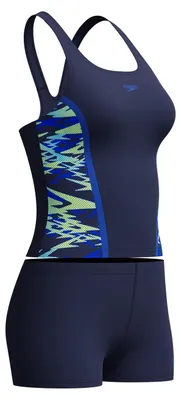 Zdjęcie produktu dla Strój pływacki Speedo Hyperboom Splice Tankini Set granatowo-jasnozielone