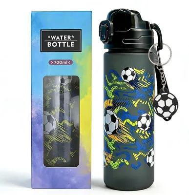 Produktbild von Sportwasserflasche, 750 ml, matt schwarz, auslaufsicher, für Sport und Fahrrad