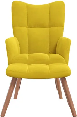 Produktbild von vidaXL Relaxsessel mit Hocker Senfgelb Samt