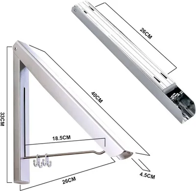 Produktbild von Life Kleiderhaken Klappbar Aussenbereich Klapphaken kleiderwandhaken Wäschelüfter Wand haken Kleiderständer Wandhaken Kleiderlüfter Garderobenhaken für Ecken, Balkon, Wäschetrockner, B