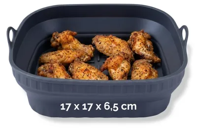 Zdjęcie produktu dla FACKELMANN 45105 FACKELMANN Backform für Heißluftfritteuse 45105 Silikon Ø 20,0 cm, 1 St.