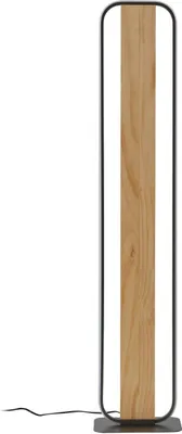 Produktbild von Lindby LED-Stehleuchte Romilda, grau, Holz, Höhe 122 cm