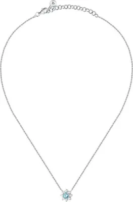 Productafbeelding van Zilveren bloemenketting, model SAIW186
