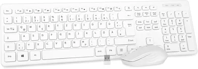 Produktbild von Tastatur Maus Set kabellos, Funktastatur mit Maus, Wireless Keyboard and Mouse, Für PC/Laptop/Windows/Smart TV, Deutsches Layout