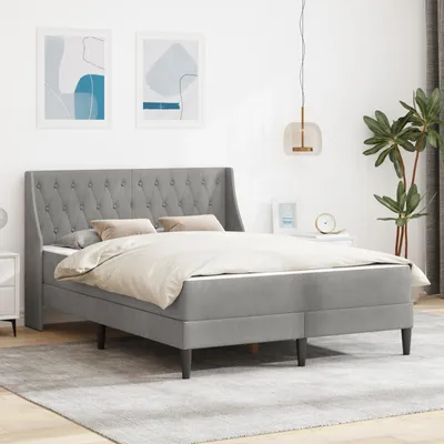 Obrázok produktu pre vidaXL Rám postele s matracom svetlosivý 120 x 200 cm zamat