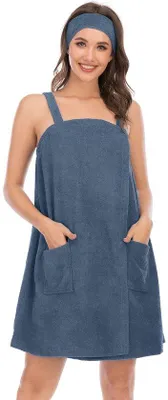 Immagine prodotto di Accappatoio sportivo da donna, XXL, blu/grigio