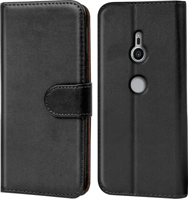 Produktbild von Conie Klapp Tasche für Sony Xperia XZ2 Kartenfach Rundumschutz Hülle in Schwarz