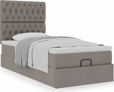 Produktbild von Maison Exclusive - Ottoman-Bett mit Matratze Taupe 80x200 cm Stoff