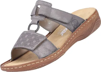 Produktbild von Rieker  Damenschuhe Pantoletten Grau Freizeit, Schuhgröße:38 EU