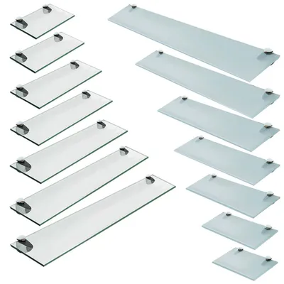 Produktbild von Glasregal Glasboden Wandregal Badregal Ablage Regal  Klarglas / Milchglas satiniert V2Aox, Glasart:Milchglas, Größe:200 x 100 x 6 mm