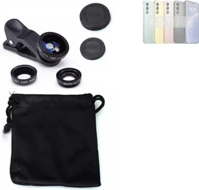 Produktbild von K-S-Trade Smartphone Kamera Linsen Set Kompatibel mit Meizu 21 3in1 Clip-On Kamera Adapter Macro Weitwinkel FishEye Fischauge Objektiv Linse