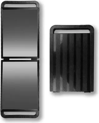 Obrázok produktu pre Dvojité skladacie kadernícke zrkadlo BDS Black Hairdressing mirror