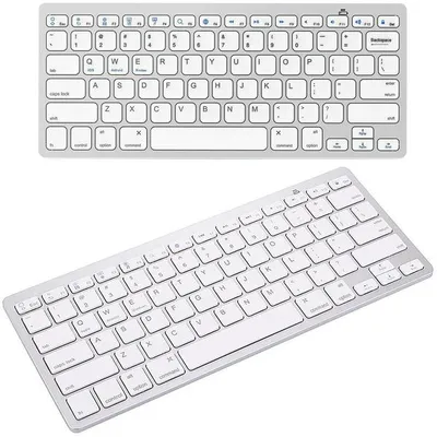 Imagen del producto de Teclado inalámbrico Bluetooth para PC, iPad y Mac, pequeño, delgado y de perfil bajo.
