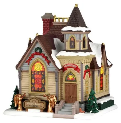 Productafbeelding van Maple lane chapel, incl. adaptor 44338, 100 ma (white) ornament LEMAX