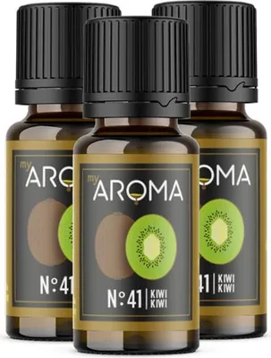 Produktbild von myAROMA Flavour Drops – Kiwi 3x10ml, zuckerfrei, kalorienfrei & vegan, natürliches Lebensmittelaroma ohne künstliche Farbstoffe
