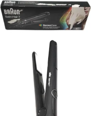 Obrázok produktu pre Braun Satin Hair 7 SensoCare ST780, Žehlička na vlasy, Teplé, 120 °C, PTC keramické výhrevné teleso, 30 s, Čierna