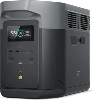 Produktbild von EcoFlow DELTA 2 Max tragbare Powerstation 2048Wh, erweiterbar 2-6 kWh, LFP-Batterie mit 3000 Zyklen, 80% Ladung <1 Std