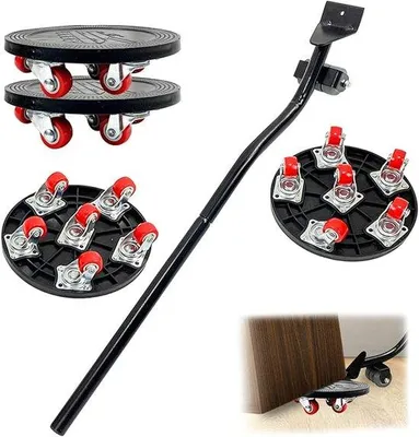 Produktbild von Famanu Möbeltransportwagen Set, Möbelheber und Möbelroller mit 6 Transportrollen, 4 Möbelrollen + 1 Lastenheber, 360° drehbare Möbelräder