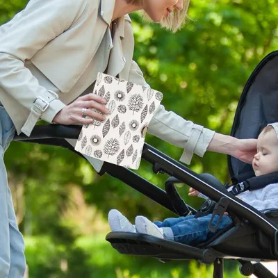 Productafbeelding van Multifunctionele draagbare luiertas en luiermand met meerdere vakken en handvat voor de kinderkamer