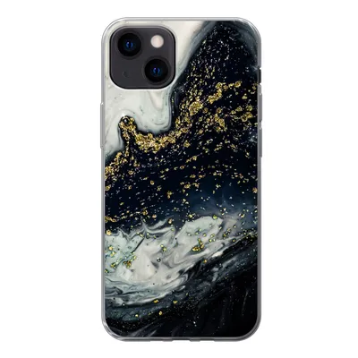 Produktbild von MuchoWow® Handyhülle Schutzhülle Hülle für iPhone 13 Marmor - Naturstein - Gold Silikon Softcase Handy Hülle - Karteninhaber