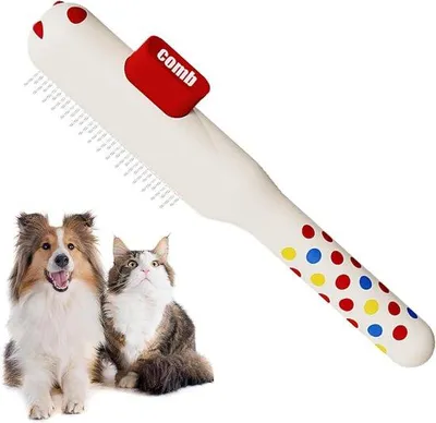 Produktbild von Famanu Katzenkamm Selbstreinigend - Mit Edelstahlzähnen, 20 cm