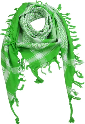 Produktbild von Kufiya - Keffiyeh - verde-verde brillante - blanco - Pañuelo de Arafat