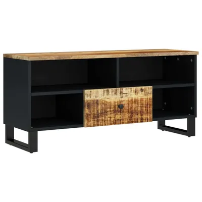 Image de vidaXL Armoire TV 100x33x46 cm Bois massif de manguier & bois composite