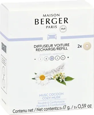 Productafbeelding van Maison Berger Paris MB7825, geurpad, kamille, oranje, witte muskus, marmerlook, wit, 2 stuks