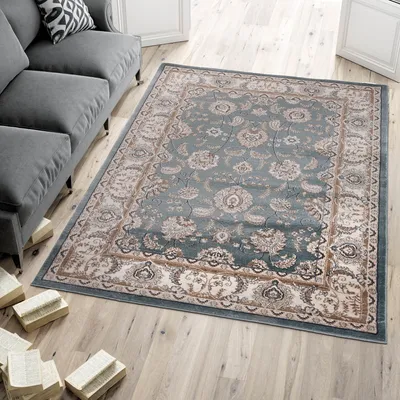 Obrázok produktu pre Koberec Orientálny koberec Klasický orientálny vzor - Obývacia izba -k474b modrý - Farba: Modrá, Rozmery: 300 x 400 cm