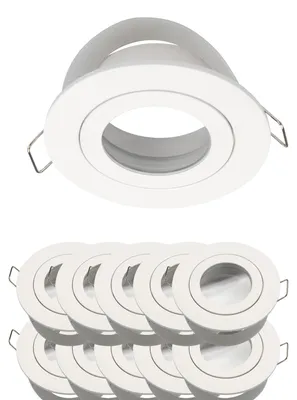 Produktbild von 10x Einbaurahmen Mattweiß 832-MW Ø60 mm für Leuchtmittel GU10 | MR16 IP44
