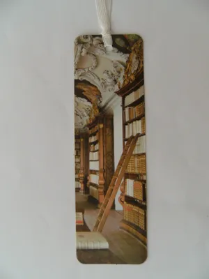Produktbild von Lesezeichen Bücherei, 14 x 4 cm, Buchzeichen Bookmark Bücher Buch Bibliothek