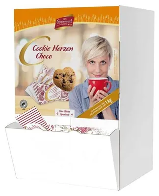 Produktbild von Coppenrath Cookie-Herzen Choco mit Schokoladenstückchen 1000g