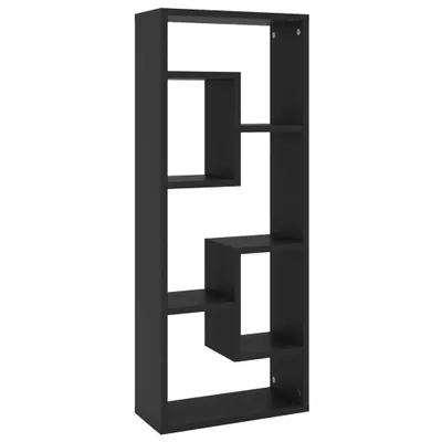 Produktbild von vidaXL Wandregal Schwarz 36x16x90 cm Holzwerkstoff